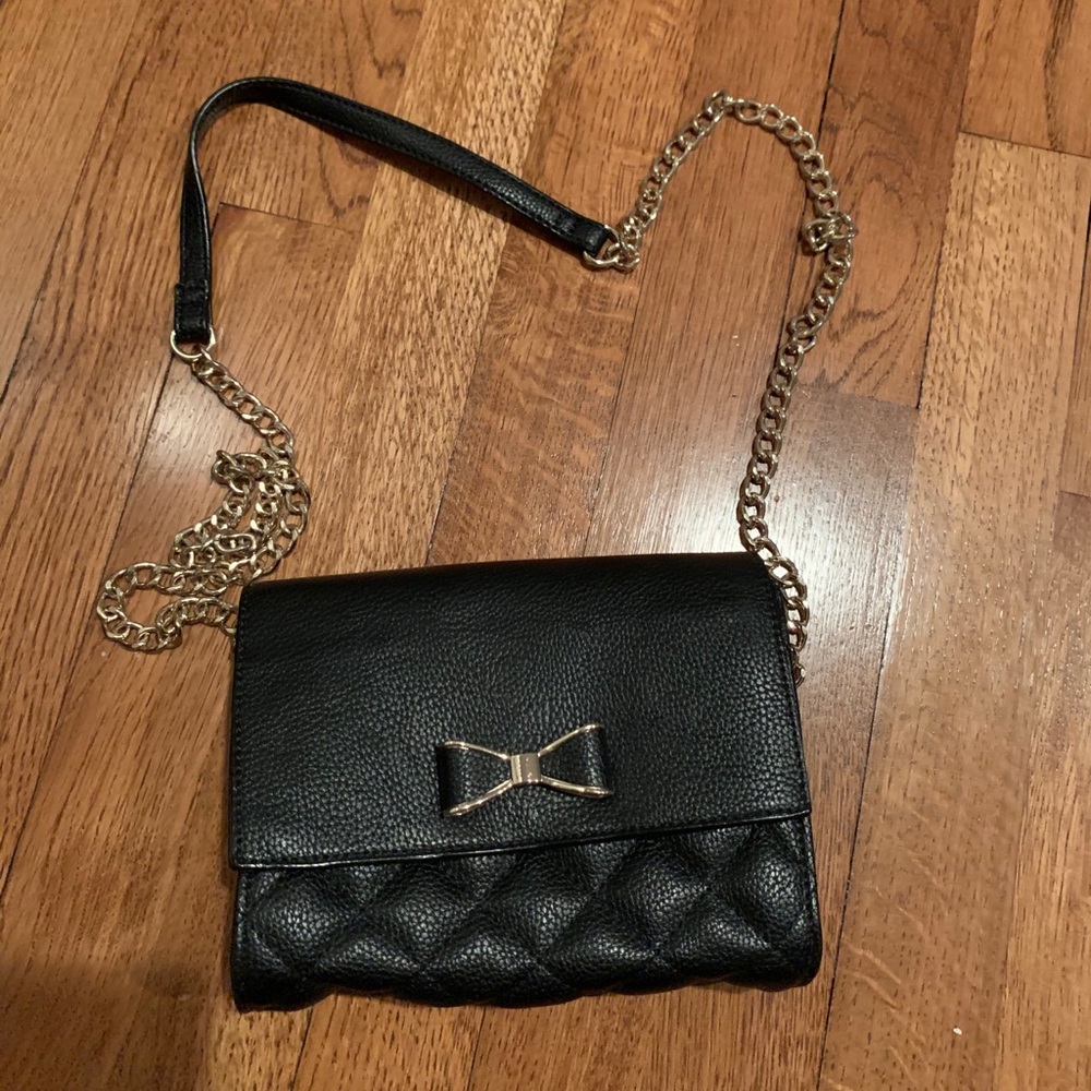 Forever 21 Black Quilted Cross Body Bag
